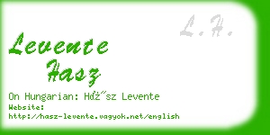 levente hasz business card